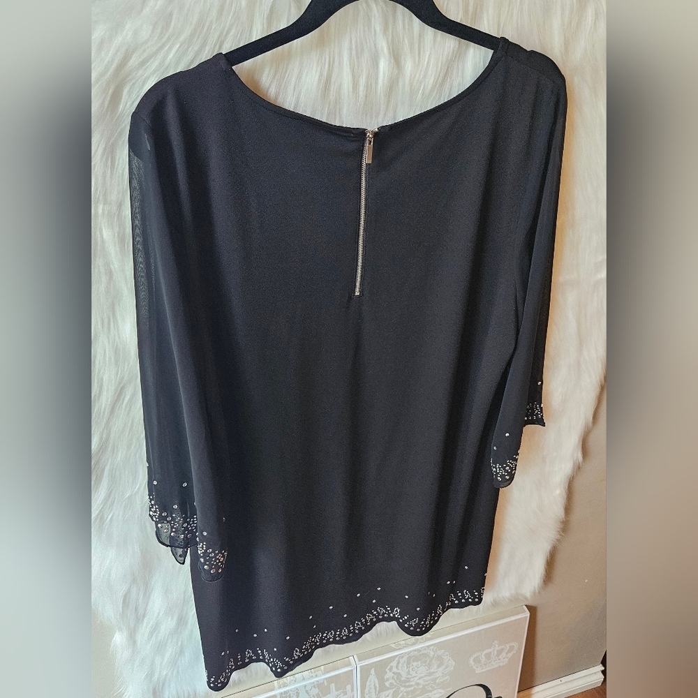 Alfani Classic Drape Embellished Tunic Midi Dress - Picture 4 of 8